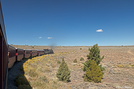 Cumbres and Toltec Scenic Railroad Steam Engine 489 Crossing the San Luis Valley
